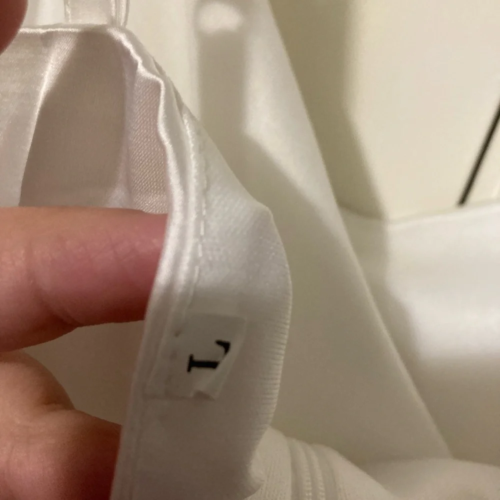 Elegant White Slip Dress with Sparkle Straps - Picture 5 of 5